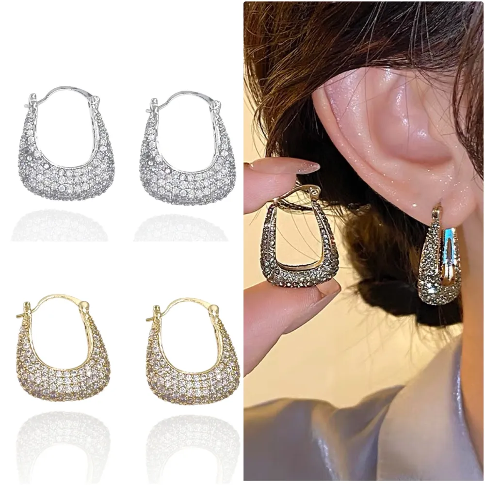 Lucchetto con Zirconia-Orecchini con Zirconia - OMZ-520-L57