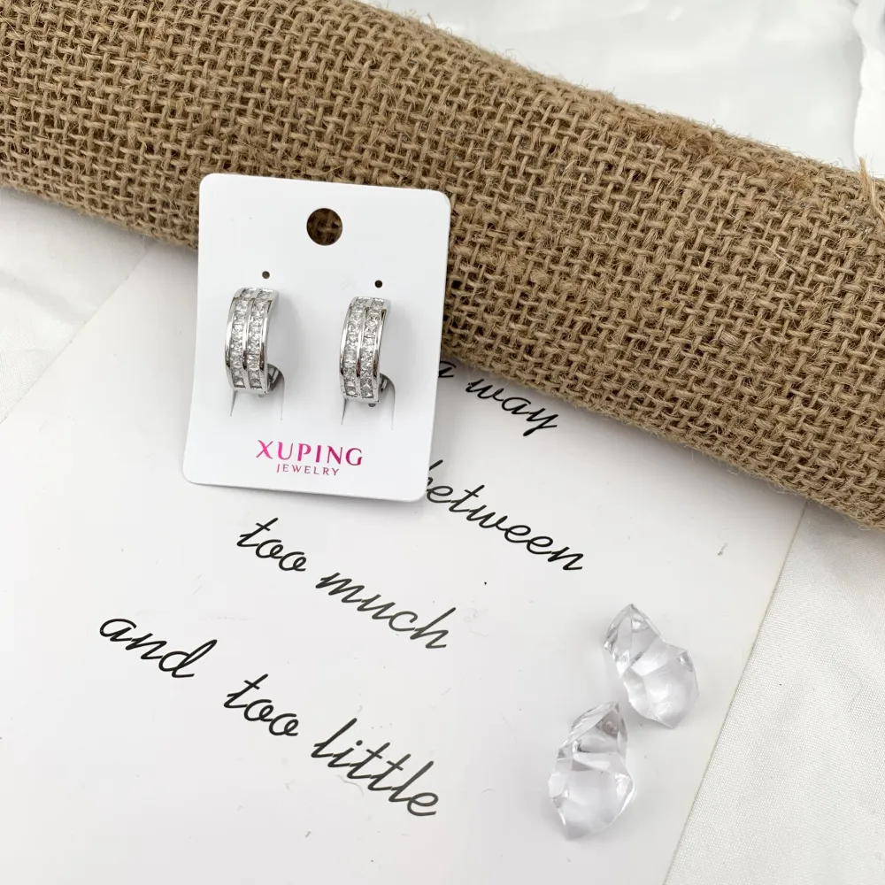 Cerchio Doppio Zirconia-Orecchini con Zirconia - OMZ-XP1316