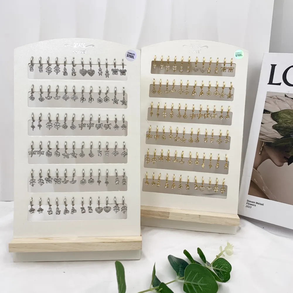 Mix Soggetti Pendenti-36paia orecchini in Acciaio - OPA-103-AA2938-2957E (Argento)