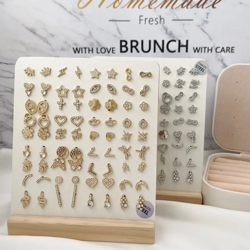 Orecchini a lobo Soggetti Mix-36 Paia Orecchini in Acciaio con - OPA-103-AA403ET