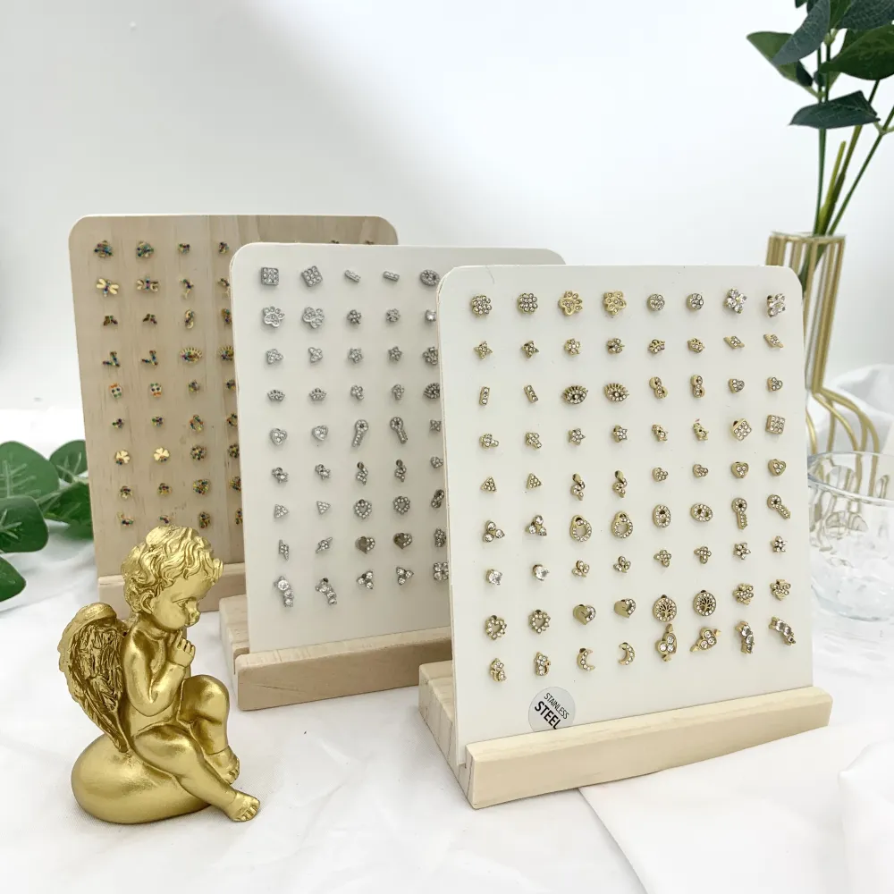 Soggetti Mix-36Paia Orecchini a Lobo in Acciaio - OPA-103-AA744E