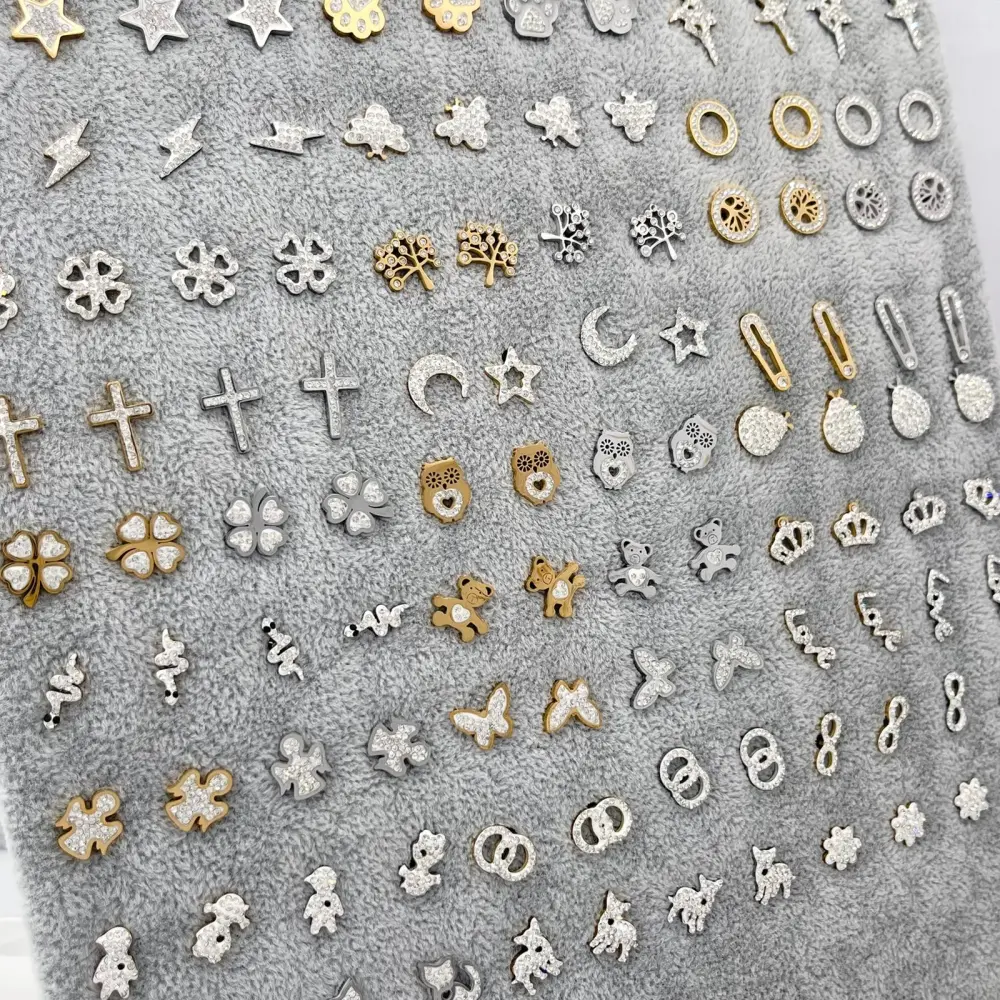 Orecchini a lobo Soggetti Mix-60 Paia Orecchini in Acciaio - OPA-413-966