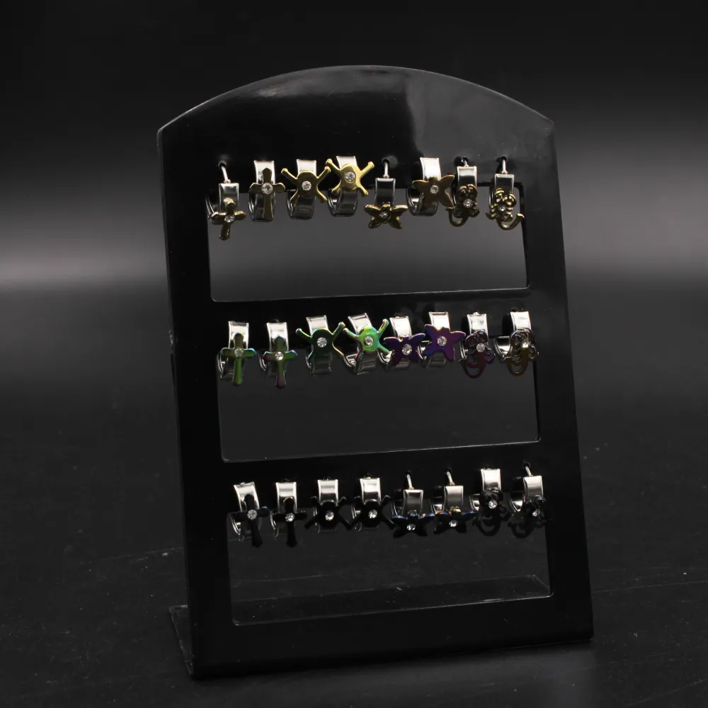 OPA-Cerchi da Uomo 5019- 12 Paia Orecchini in Acciaio - OPA-Cerchi da Uomo 5019- 12 Paia Orecchini in Acciaio