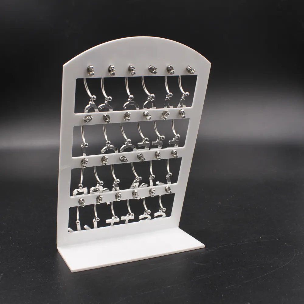 OPA5016-Iniziale- 12 Paia Orecchini a Cerchio in Acciaio - OPA413-150-Iniziale- 12 Paia Orecchini a Cerchio in Acciaio