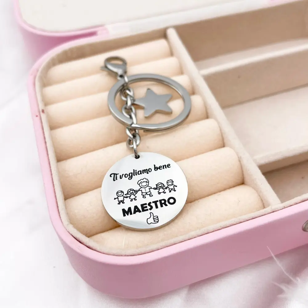 [PKA-413-085] Per Maestro- Portachiave in Acciaio - PKA-413-085