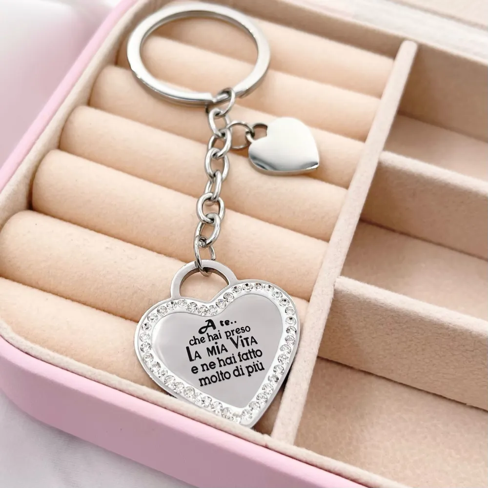 A te che hai preso la mia vita- Portachiavi in Acciaio - PKA-413-121