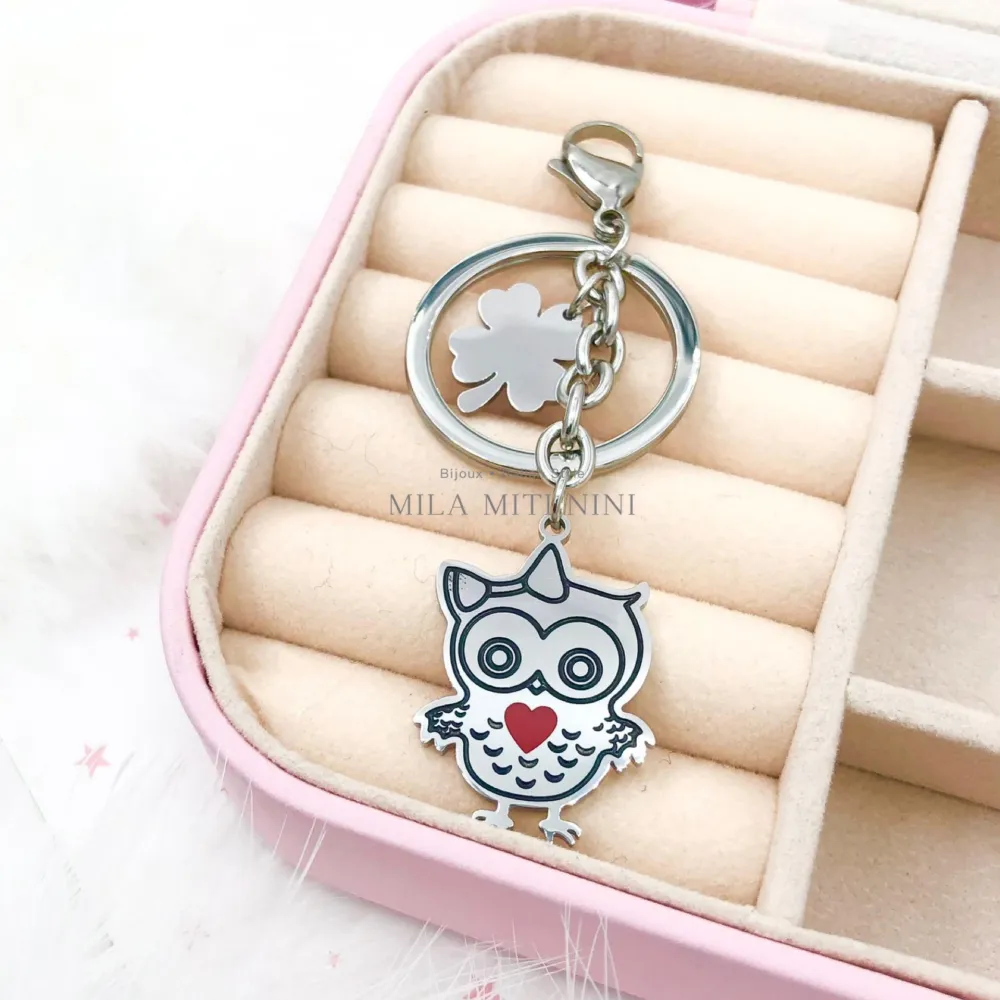 Gufo - Portachiave in Acciaio - PKA-413-285