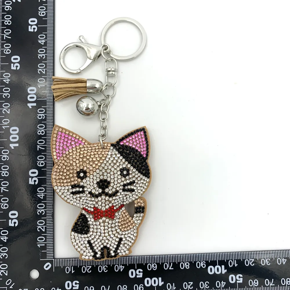 PKS7105-Gatto Misto- 12 Pz Portachiavi in Similpelle - PKM-146-158