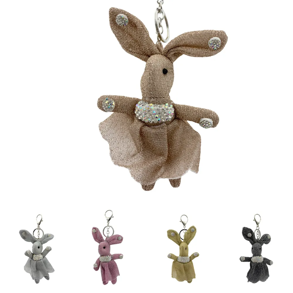 PKM6265-Coniglio Piccolo-Portachiave Moda - PKM6265-Coniglio Piccolo-Portachiave Moda (Argento)