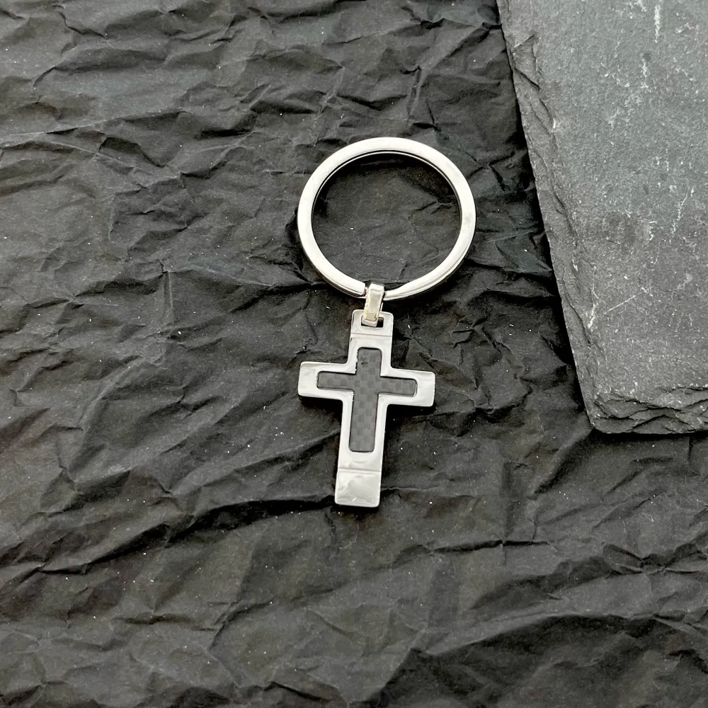 Croce-Portachiavi da Uomo in Acciaio - PKU-600-H293