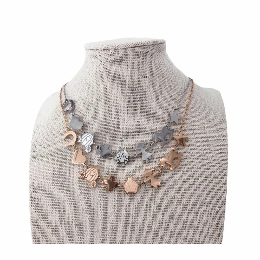 Collana corta in  acciaio - PORTA FORTUNA  FAVOLE  MIX 3995   -COLLANA ACCIAIO (Acciaio)