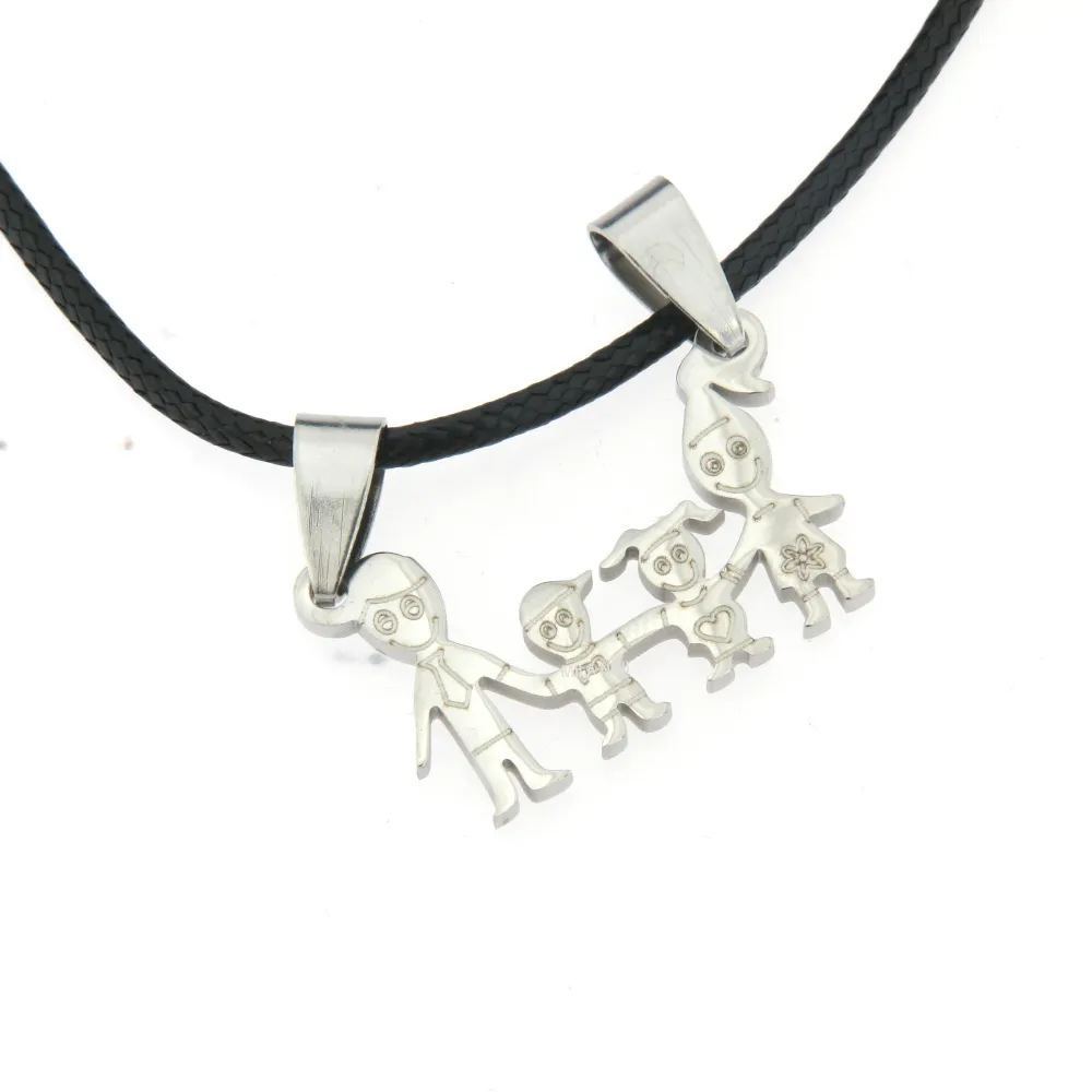 Papà mamma figlia e figlio - Collana Corta Unisex - Papà mamma figlia e figlio - Collana Corta Unisex