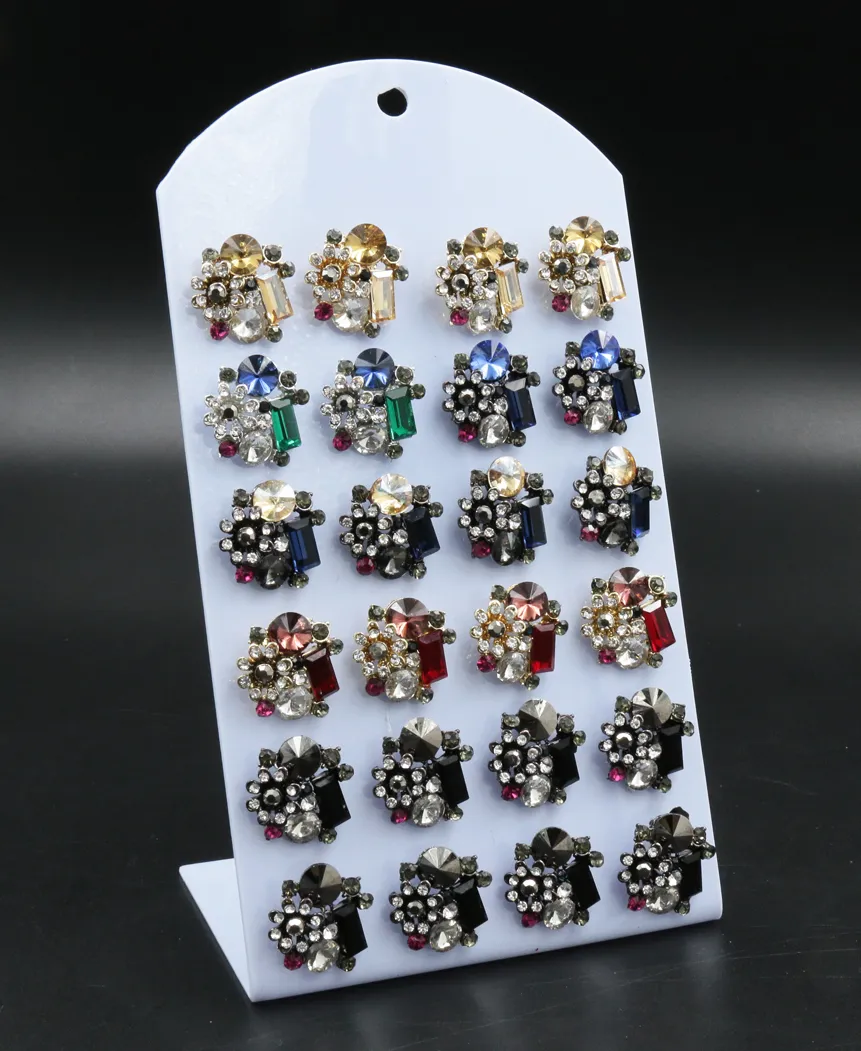 Orecchini a Cerchio con Pendenti (Conf. da 16 paia) - Pietre Colorate - Orecchini a lobo (Conf. 12 Paia)