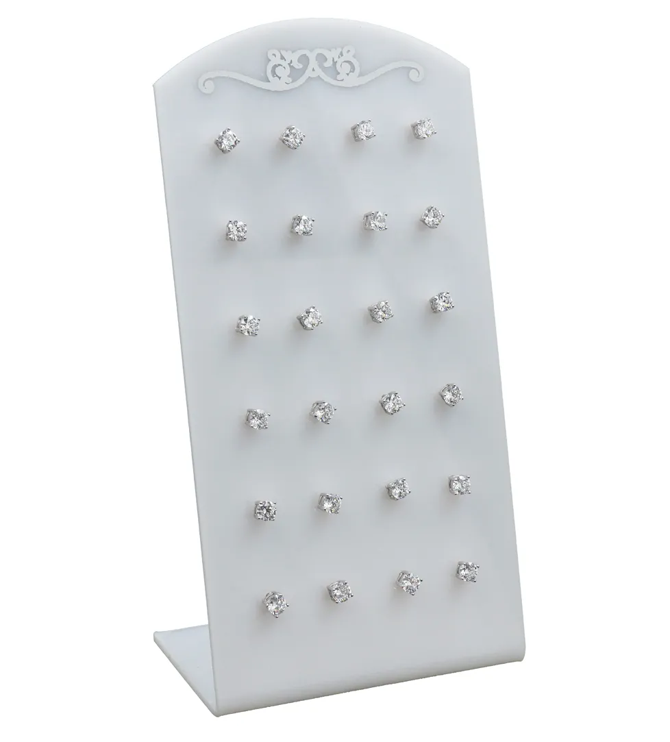 Orecchini a lobo in Lega e Zirconi (Conf. da 12 paia) - Punto luce 4 cm 4 Griffe XP - Orecchini (Conf. 12 Paia)