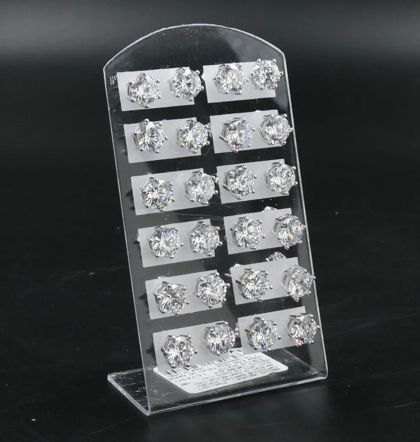 Orecchini a lobo in Lega e Zirconi (Conf. da 12 paia) - Punto luce 7 cm 6 Griffe XP - Orecchini (Conf. 12 Paia)