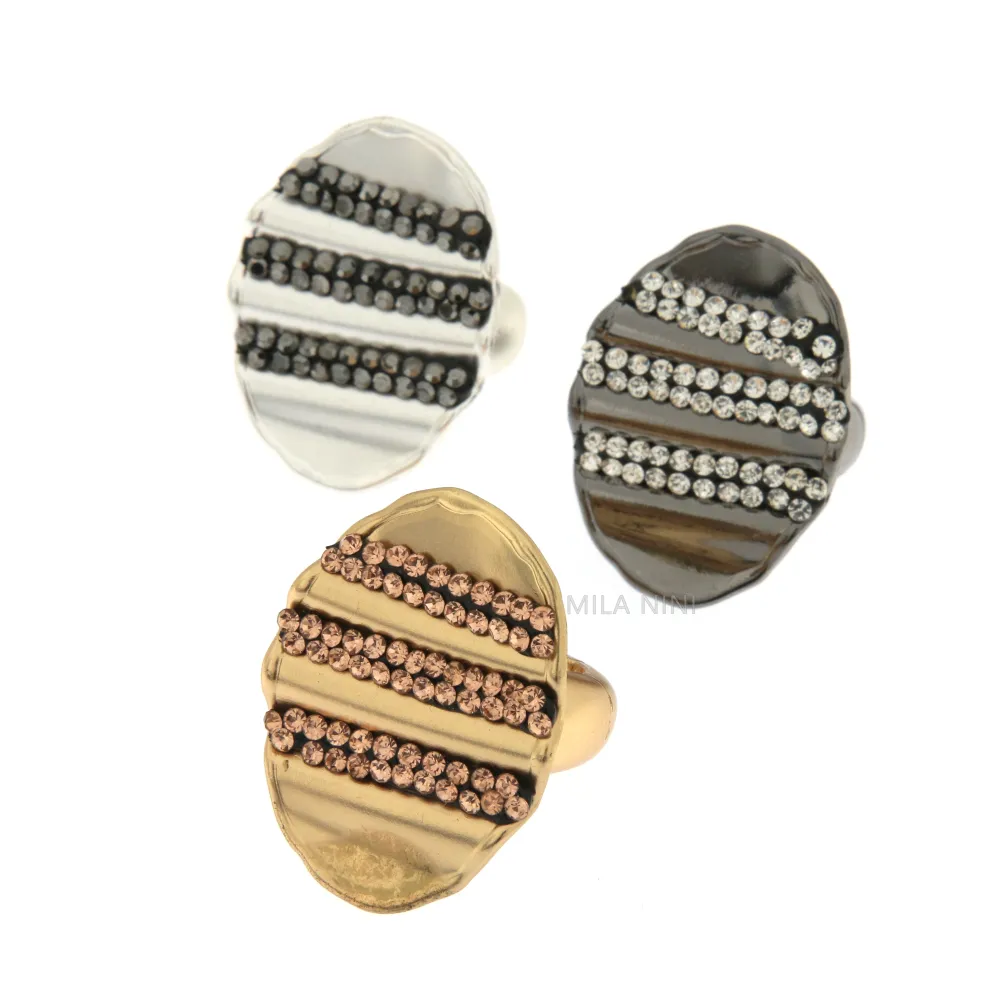 SAME Ovale Strass  Scatola 12pz - Anello Elastico 1268 - SAME Ovale Strass  Scatola 12pz - Anello Elastico 1268