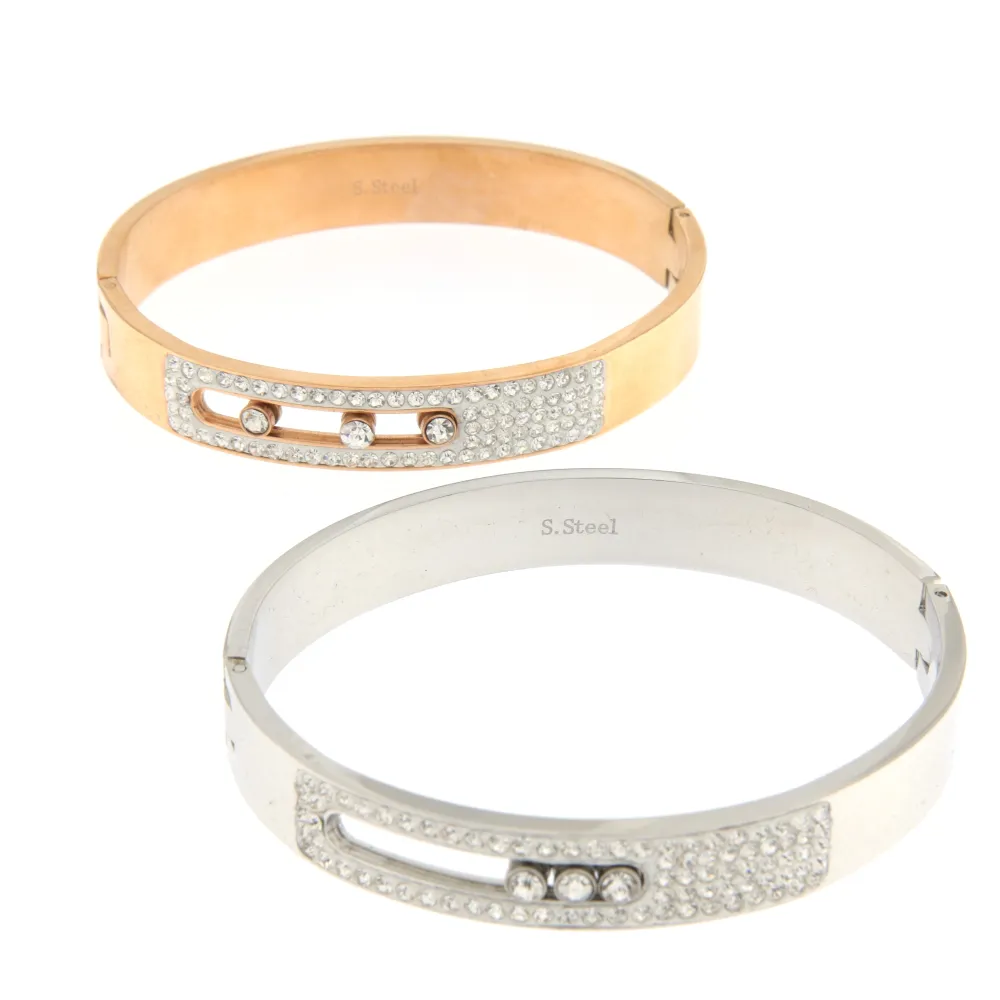 SBAR Tennis alto  1376 - Bracciale Rigido Acciaio - SBAR Tennis alto  1376 - Bracciale Rigido Acciaio