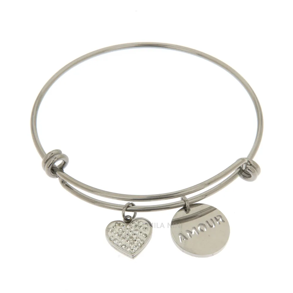 SBRA Cuore Amour 0961 - Bracciale Rigido Acciaio - SBRA Cuore Amour 0961 - Bracciale Rigido Acciaio
