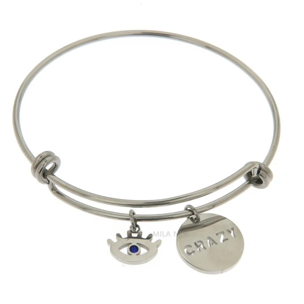SBRA Occhi Crazy 0957 - Bracciale Rigido Acciaio - SBRA Occhi Crazy 0957 - Bracciale Rigido Acciaio