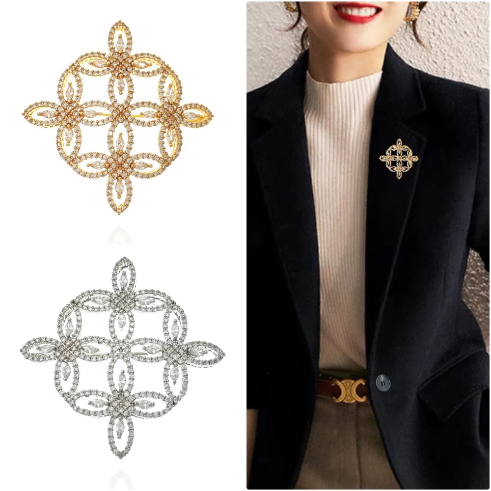 Fiore  -Spilla con Zirconia - SPM-103-AA2870E