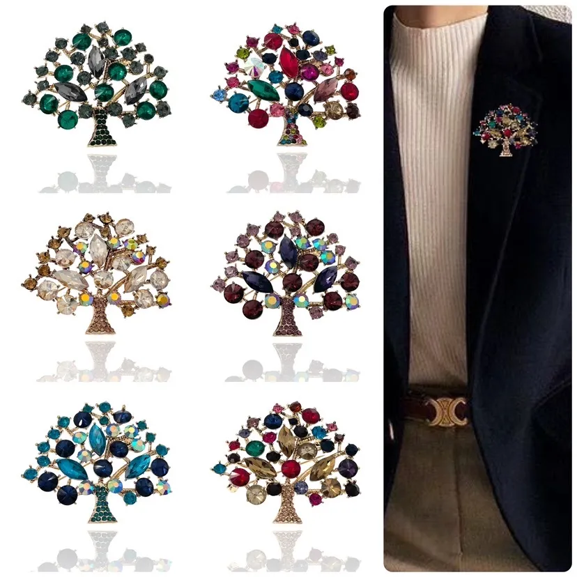 Albero della Vita-Spilla con Strass - SPM-321-232