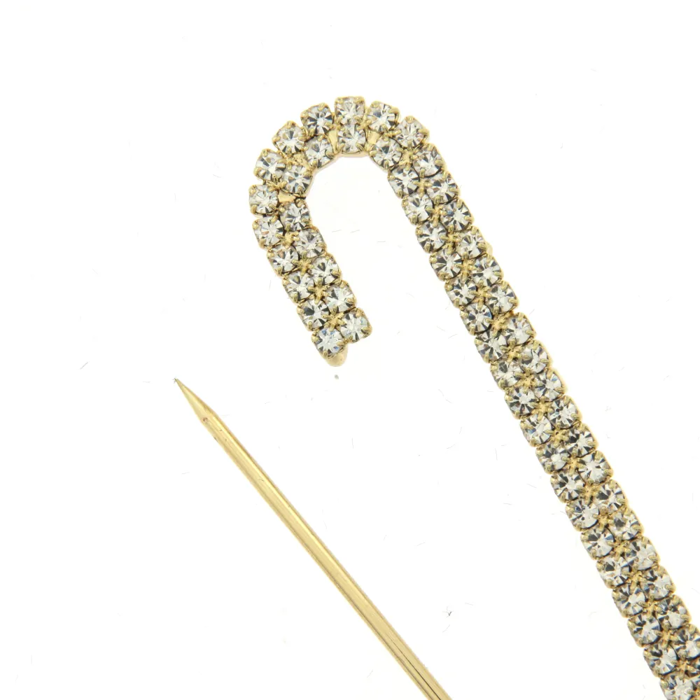 SP-Doppio Strass 5562- Spilla da Balia 10 cm - SPM-321-239