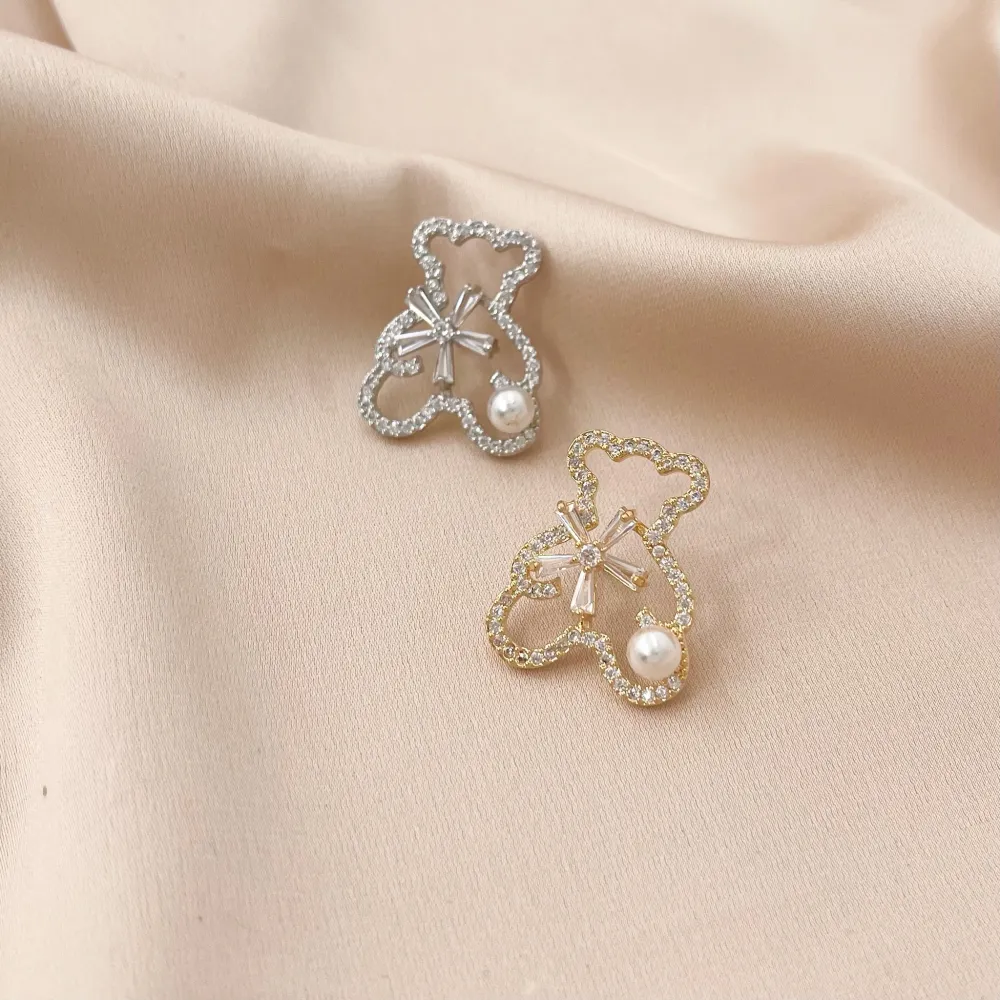 Orsetto-Spilla Piccola con Zirconia - SPM-506-188