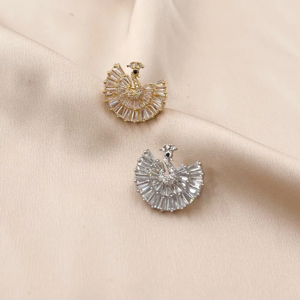 Pavone-Spilla Piccola con Zirconia - SPM-506-202