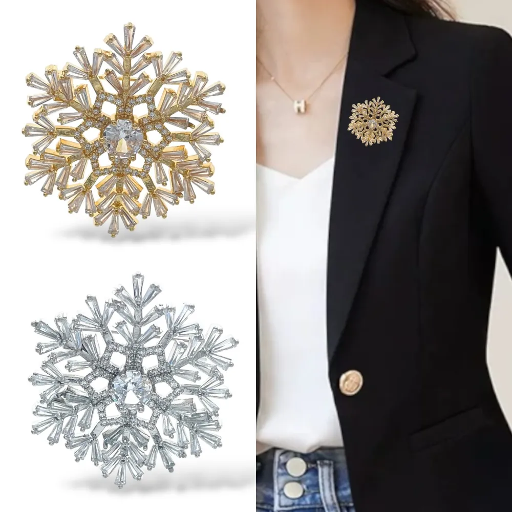 Fiocco di Neve-Spilla con Zirconia - SPM-506-271 (Argento)