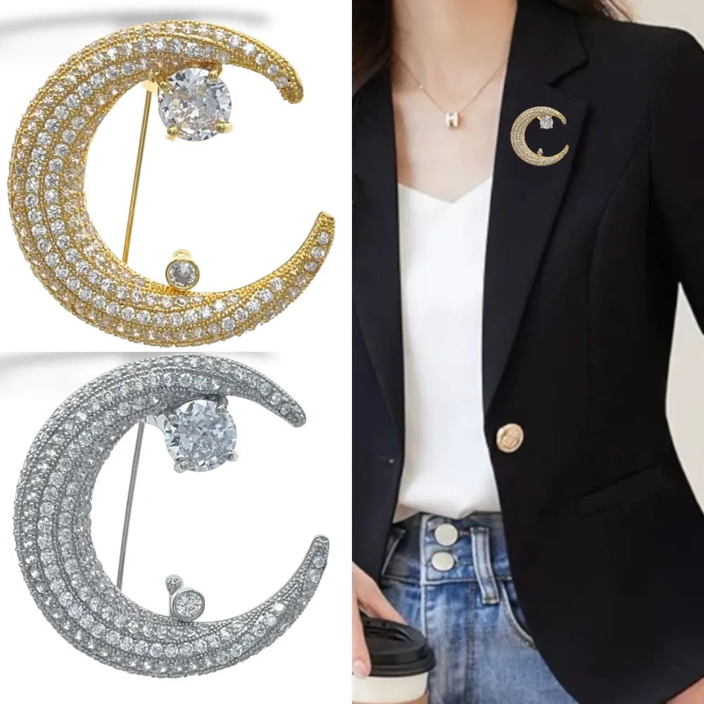 Luna Punto Luce-Spilla con Zirconia - SPM-506-273