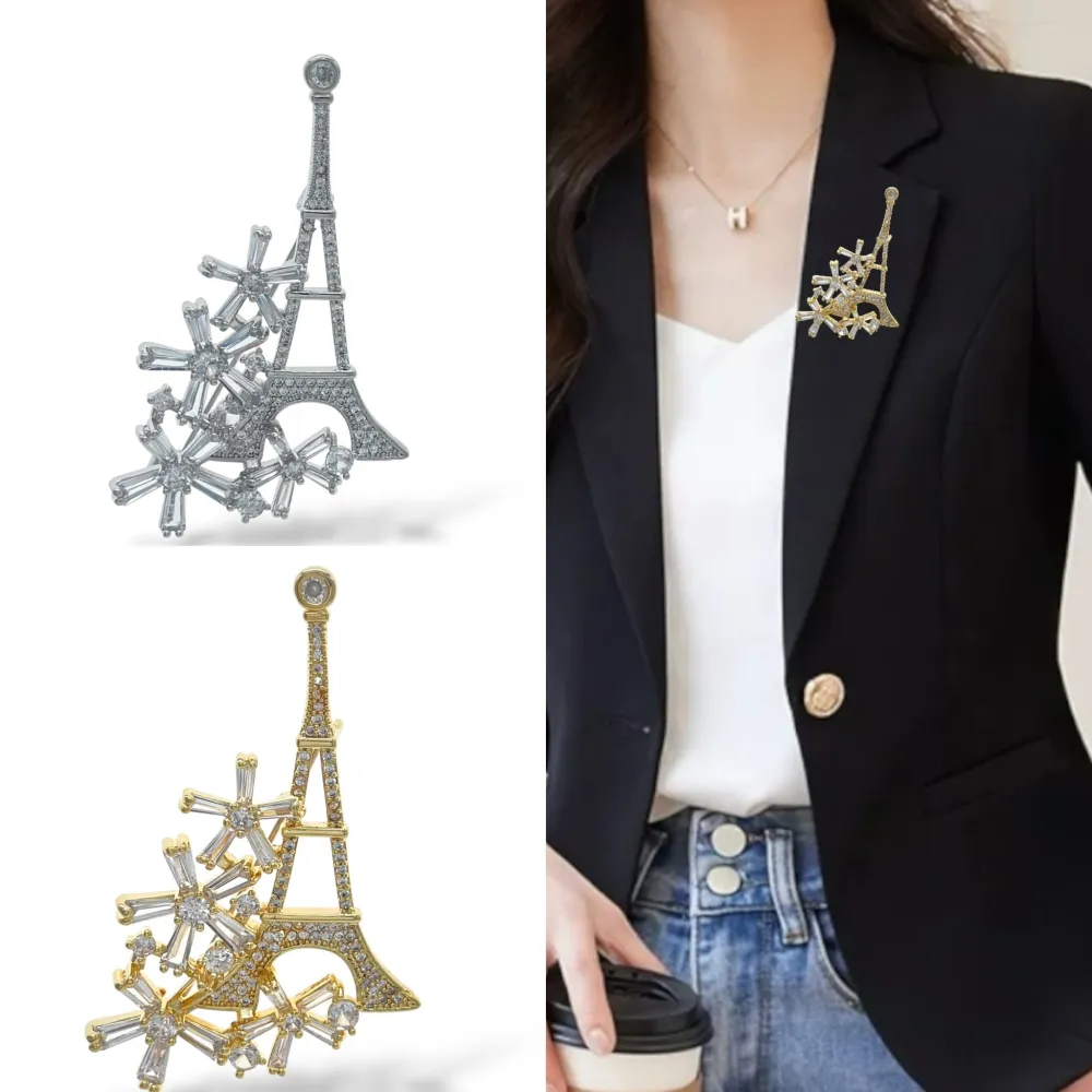 Tour Eiffel - Spilla con Zirconia - SPM-506-275