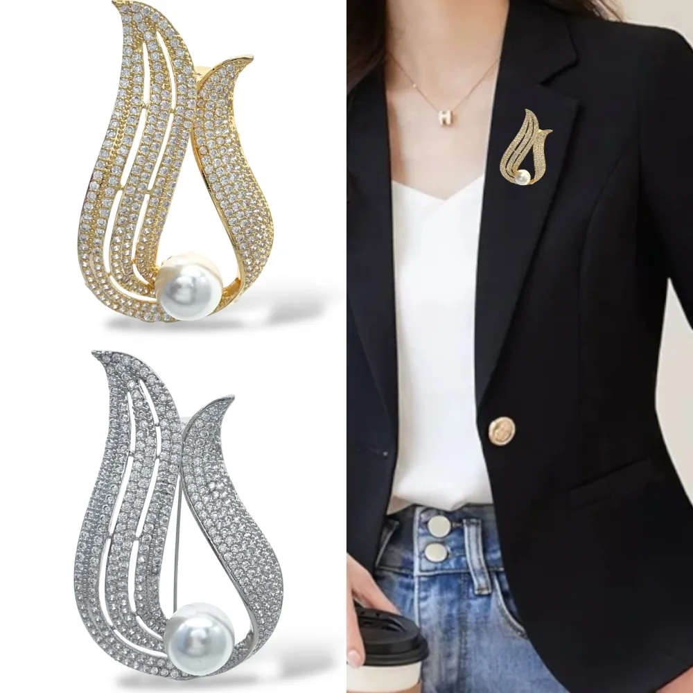 perla  -Spilla con Zirconia - SPM-506-295