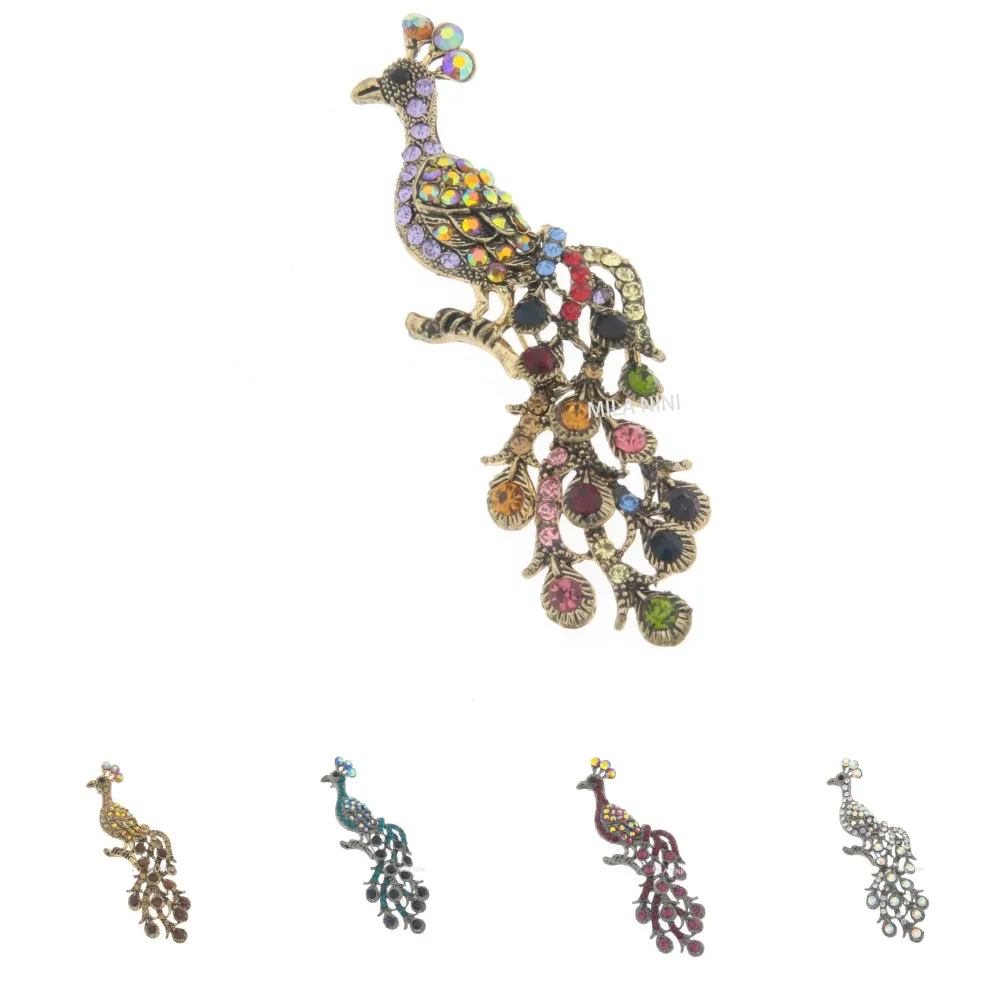 pavone-Spilla in Metallo - SPM-6243 (Bianco)