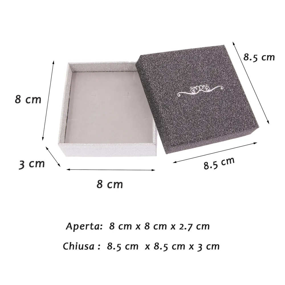 ST-Quadrato 8,5x8,5x3cm 2538- Scatola Regalo Satinato - ST-Quadrato 2538- Scatola Regalo Satinata