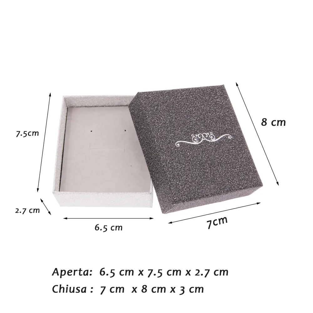 ST-Rettangolare 8x7x3cm 2543- Scatola Regalo Satinato - ST-Rettangolare 2543- Scatola da Regalo Satinata