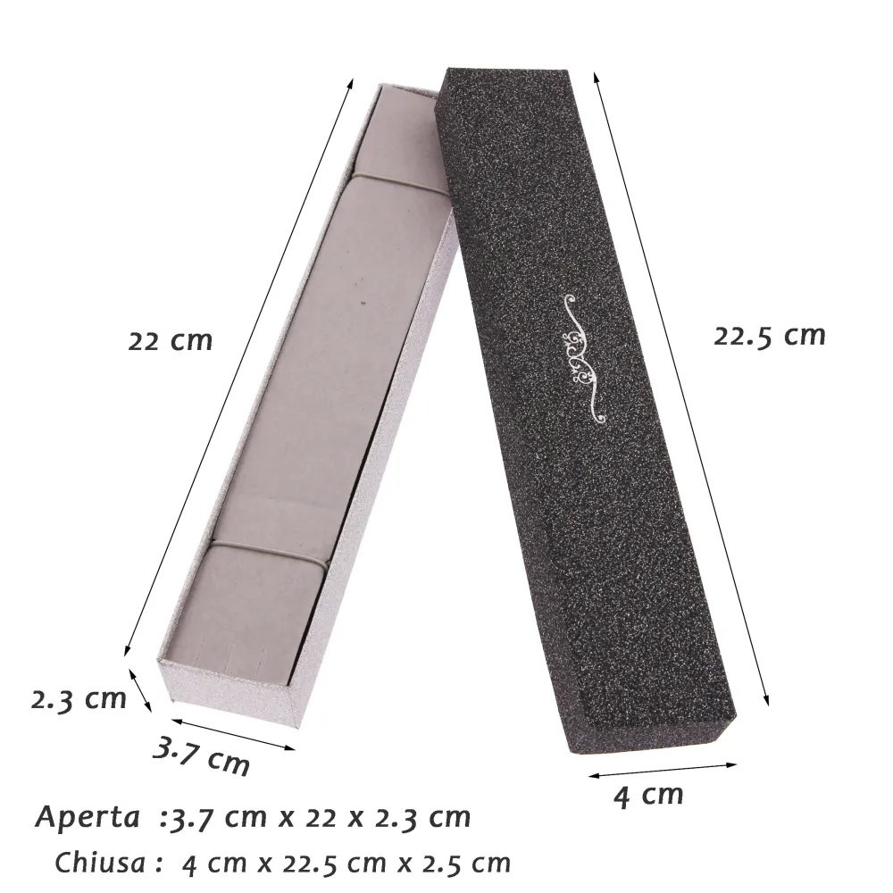 ST-Rettangolare 4x22,5x2,5cm 2560- Scatola Regalo Satinato - ST-Rettangolare per Bracciale 2560- Scatola Regalo Satinata