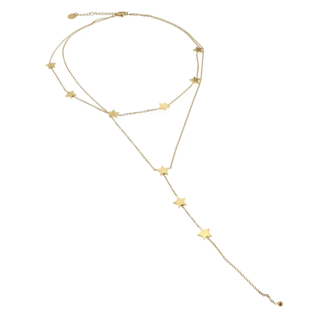 Stelline 3170 - Collana Lunga in Acciaio - Stelline 3170 - Collana Lunga in Acciaio