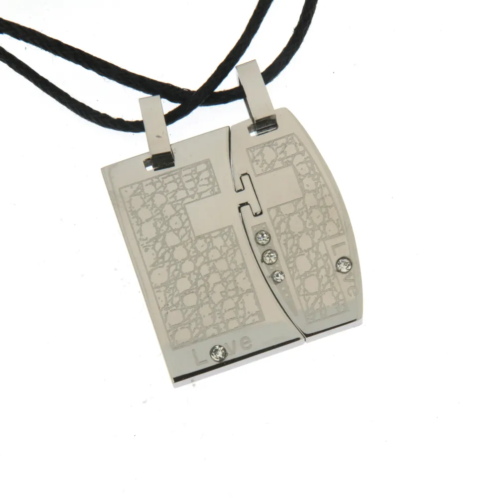 Targhet Croce - Collana Doppia Acciaio - Targhet Croce - Collana Doppia Acciaio (Acciaio)