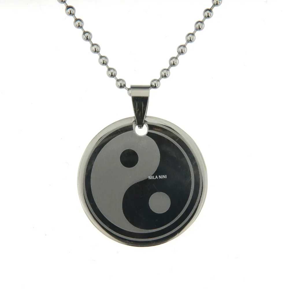 Ying Yang - Collana Corta con catena Unisex - Ying Yang - Collana Corta con catena Unisex